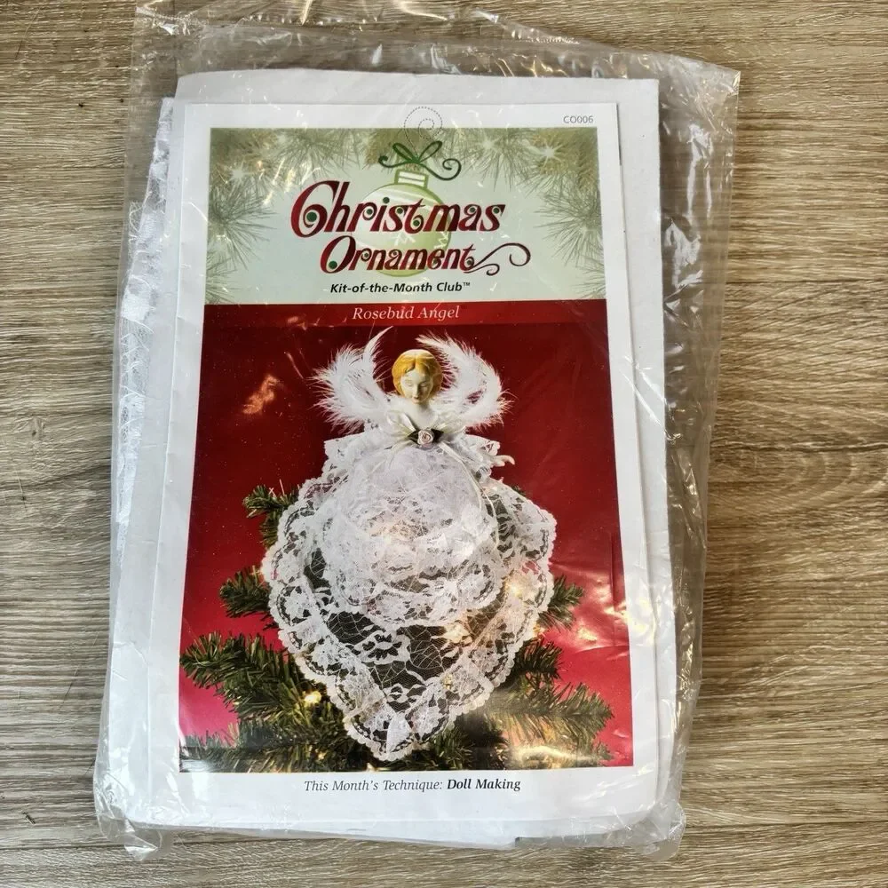 Annies Attic Christmas Ornament Kit Rosebud Angel Doll Making Craft VTG C0006